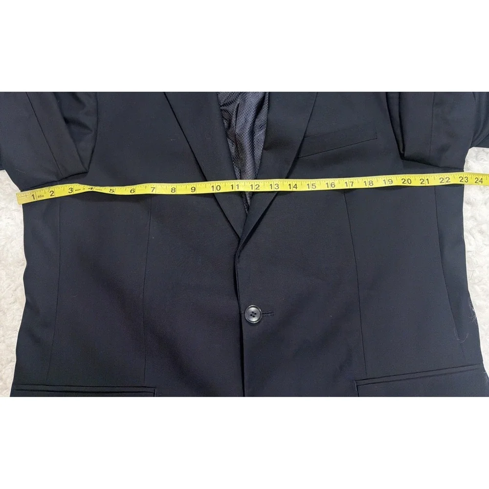 VINCI Sport Coat Blazer Mens 42R Navy Blue 2 Button Formal Wedding Office New!